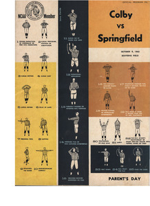 Official Program, Springfield College vs. Colby College, October 9, 1965