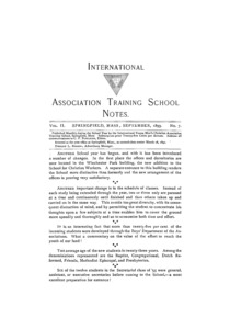 The International Association Training School Notes (vol. 2 no. 7), September, 1893