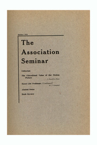 The Association Seminar (vol. 23 no. 4), January 1915