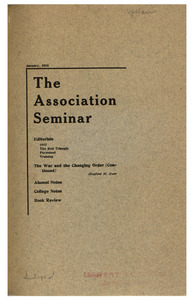 The Association Seminar (vol. 26 no. 4), January 1918