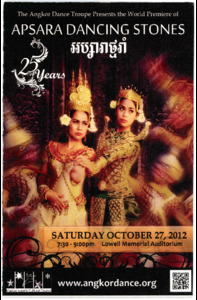 Program for Angkor Dance Troupe's presentation of "Apsara Dancing Stones," 2012