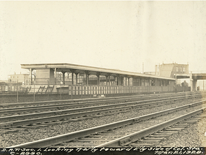 Dorchester Rapid Transit section 1. Looking northwest towards east side of Columbia Station