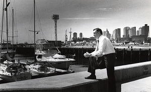 Mayor Raymond L. Flynn at the Charlestown waterfront