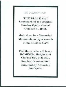 In Memoriam: The Black Cat