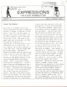Expressions: The EON Newsletter (October, 1990)