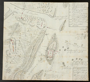 Plan of the general attack on Fort Mifflin