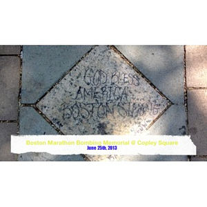 The Boston Marathon Bombing Memorial Site at Copley Square