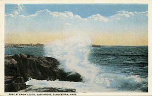 Surf at Crow Ledge, Bass Rocks, Gloucester, Mass.