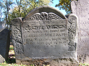 William Hescy headstone, Old Burying Ground, Wakefield, Mass.