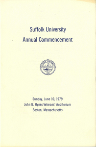1979 Suffolk University Annual Commencement Program