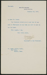 Letter, November 28, 1903, Theodore Roosevelt to James Jeffrey Roche
