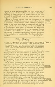 1783 Chap. 0009 An Act To Impower The Proprietors Of The Meeting House In The East Parish In Salem, To Raise Money By A Tax On The Pews And Seats In The Said Meeting House, To Support A Colleague To Their Present Minister, And Making Provision For The Dissolution Of The Said Parish.