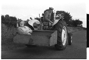 Co. Derry farmer takes his wife shopping on the tractor bucket