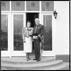 Malachy McGrady and his wife Colette, Downpatrick, on the day he received his Papal Knighthood