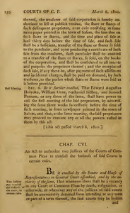 1809 Chap. 0107. An Act To Authorize Two Justices Of The Courts Of Common Pleas To Transact The Business Of Said Courts In Certain Cases.
