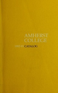 Amherst College Catalog 1992/1993