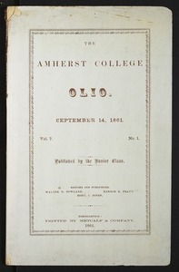 Amherst College Olio 1863