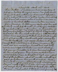Charles Hitchcock letter to Edward Hitchcock, 1858 March 22