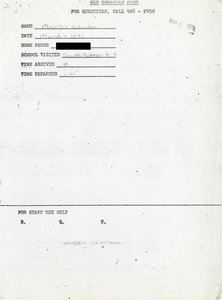 Citywide Coordinating Council daily monitoring report for South Boston High School by Marilee Wheeler, 1976 March 4