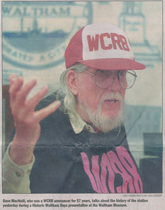 Dave MacNeill recounts WCRB history during 2010 Waltham Days at Waltham Museum