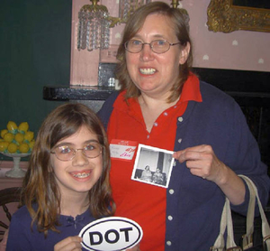 Joanne Fate and her daughter at the Dorchester Mass. Memories Road Show