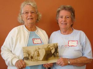 Virginia Nielson and Eleanor Brander at the Falmouth Mass. Memories Road Show