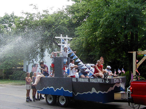 2002 Buckboard Road float in July 4th parade