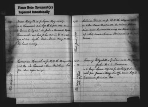 Tewksbury Almshouse Intake Record: Woods, Mary A.