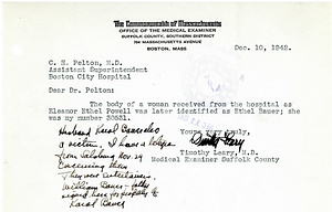 Correspondence between Dr. C.H. Pelton and Paul M. Salsburg