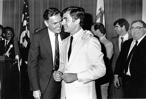 Mayor Raymond L. Flynn and Massachusetts Governor Michael Dukakis