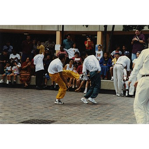 Capoeira performance in the plaza at Festival Betances.