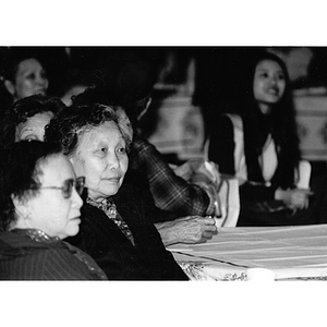 Guests attend a dinner at the Josiah Quincy School marking Chinatown's victory to build a community center on Parcel C