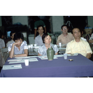 Chinese Progressive Association members at a garment workers' event