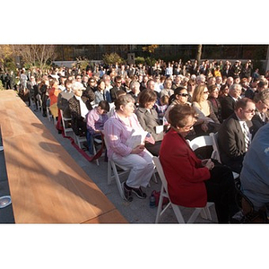 The audience at the Veterans Memorial dedication ceremony