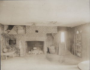 Interior view of the Slave Quarters, Royall House, Medford, Mass., undated