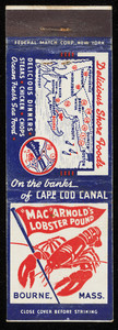 "Mac" Arnold's Lobster Pound matchbook cover