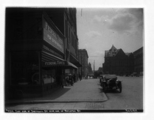 East side of Dartmouth Street, near corner of Boylston Street, Boston, Mass., August 6, 1912