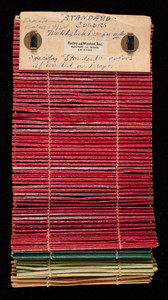 Standard color matchstick drape samples for Bailey and Weston, Inc., Boston, Mass.