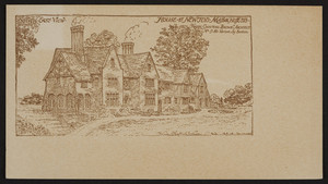 Trade card for Frank Chouteau Brown, architect, No. 9 Mt. Vernon Sq., Boston, Mass., 192?