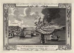 View of the Attack on Bunker's Hill, with the Burning of Charles Town, June 17, 1775