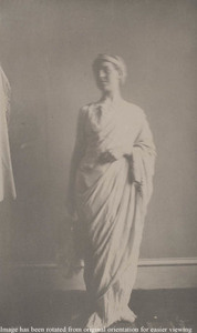 Rebecca Dodge, standing, in Roman costume