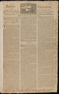 The Boston-Gazette, and Country Journal, 14 March 1768