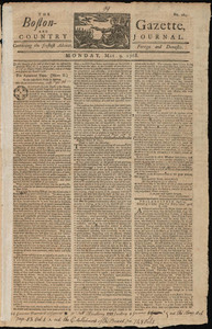 The Boston-Gazette, and Country Journal, 9 May 1768
