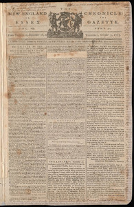 The New-England Chronicle: or, the Essex Gazette, 5 October 1775