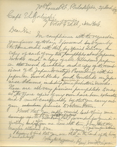 Letter from Benjamin Smith Lyman to Edmund L. Zalinski