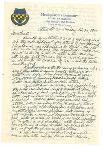 Letter from Carl Henry to Edith Henry