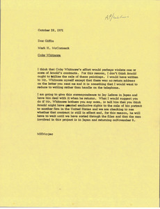 Memorandum from Mark H. McCormack to Donald W. Giffin