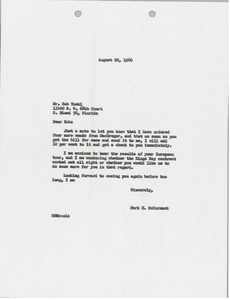 Letter from Mark H. McCormack to Bob Toski