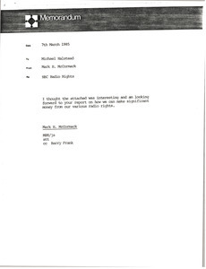 Memorandum from Mark H. McCormack to Michael Halstead