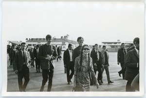 Jon Stielstra, David Tobis, and Naomi Jaffe at Colombo, Ceylon airport